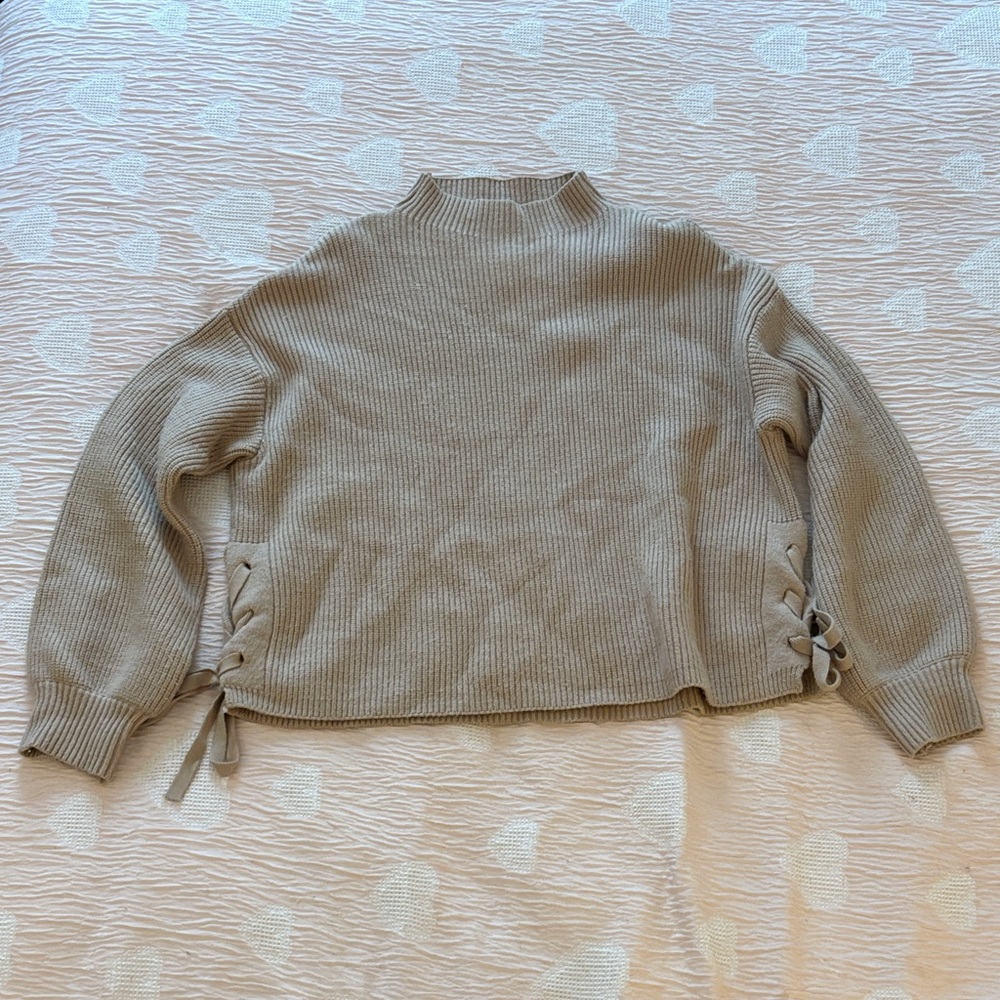 Max Studio Beige Cowl Neck Sweater